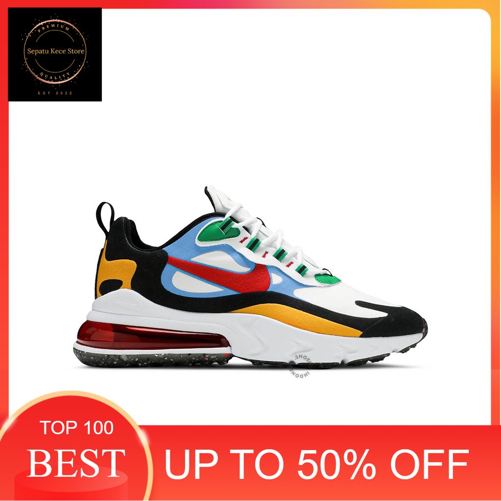 Sepatu Sneakers Air Max 270 React 'Multi-Color' Import Original Pria Wanita
