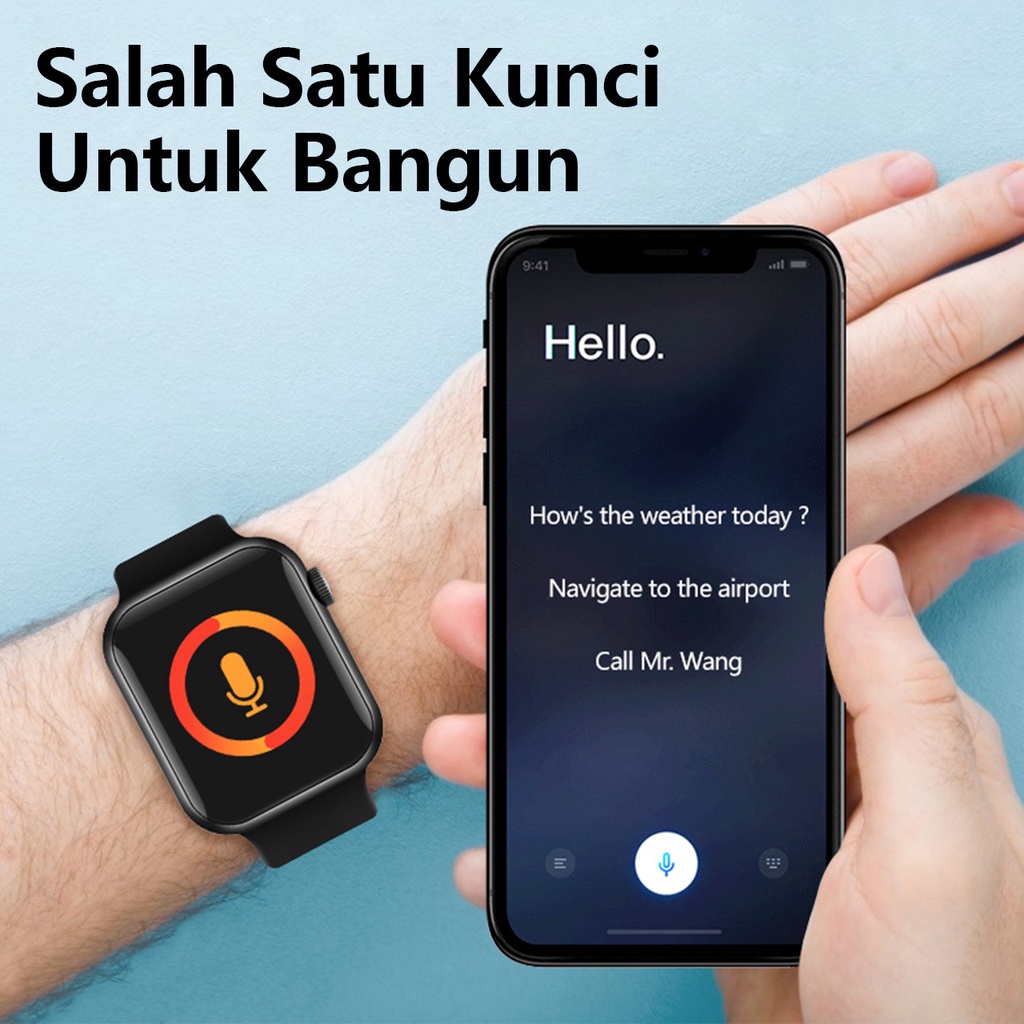 【COD】Viqoo Smart Watch T55 &amp; T500 Double Strap Berbicara Dan Bermain Game Layar Sentuh Jam Tangan Tahan Air Jam Tangan