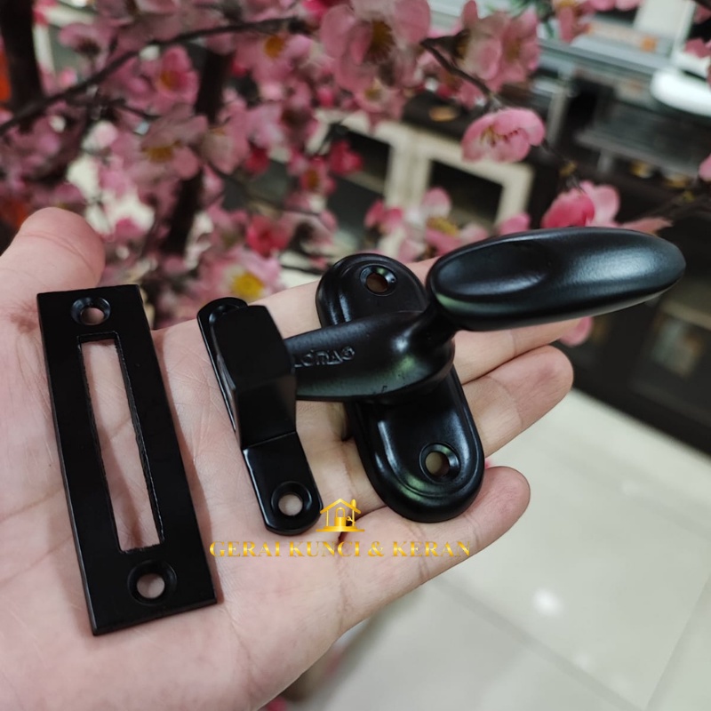 PALOMA RBP 645 RAMBUNCIS SLOT KUNCI PENGAMAN JENDELA HITAM BLACK MATTE