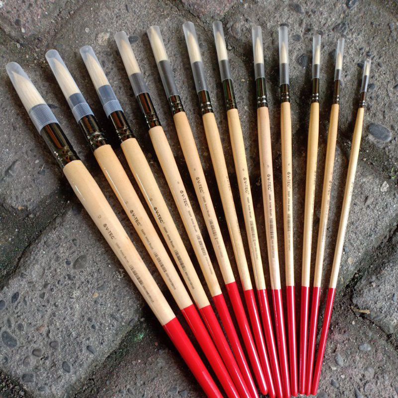 

Artist Brush Round V-Tec 589R Long / Kuas Runcing Panjang V-Tec 589R