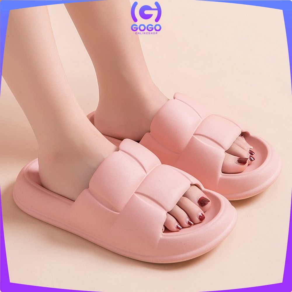 GOGO-S51 Sandal Jelly Wanita Korean Style Import Bahan EVA Anti Slip Sandal Rumah / Sendal Kamar Mandi Cewek Elastis Empuk Soft Slipper Elastic