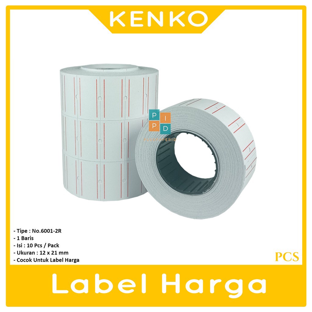

KENKO - Label Harga No.6001-2R Price Label 1 Baris - Pcs