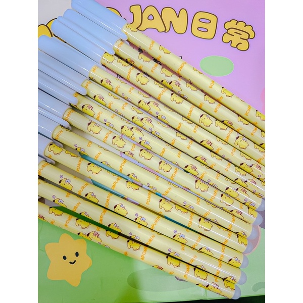 (12pcs) pen bisa hapus/pen gel hapus/erasable pen/pen hapus lucu fancy ODEMEI-POMPOMPURIN