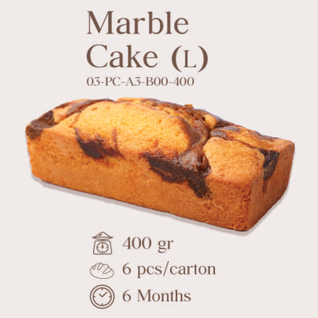 

MARBLE BUTTER CAKE FRESH/READY-TO-EAT (KARTON)
