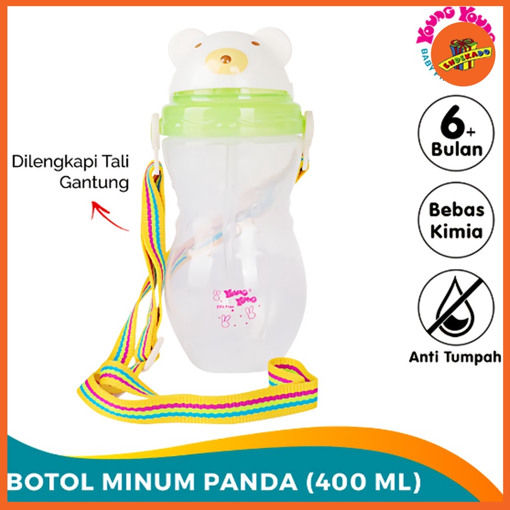 YOUNG YOUNG Botol Minum Bayi 400ml Non Spill Water Bottle