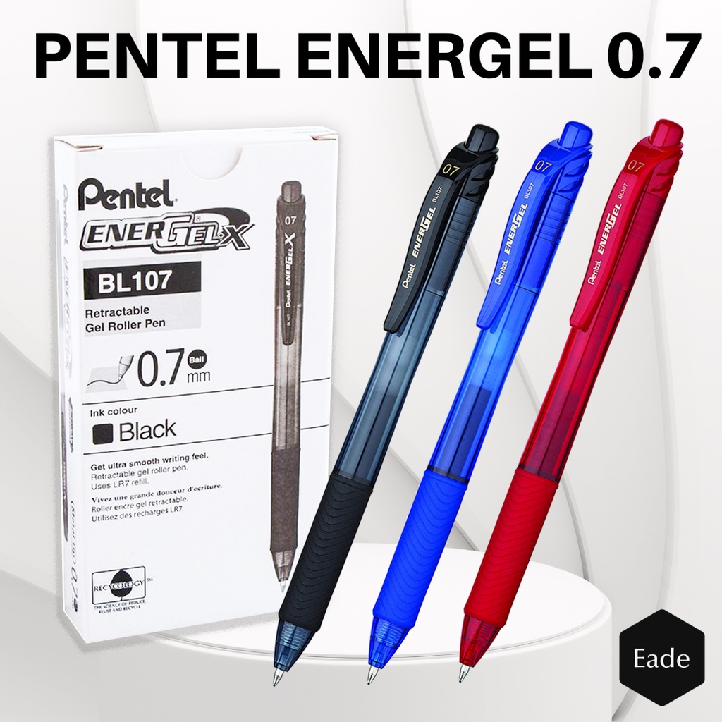 

Pulpen / Ballpoint Pentel Energel 0.7 BL 107 - Hitam / Biru / Merah