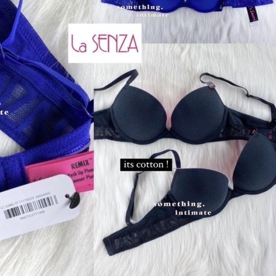 Lasenza Remix Block Mesh Cotton Bra Branded Jastip Bh La Senza Sale - Sapphire Blue, 32C