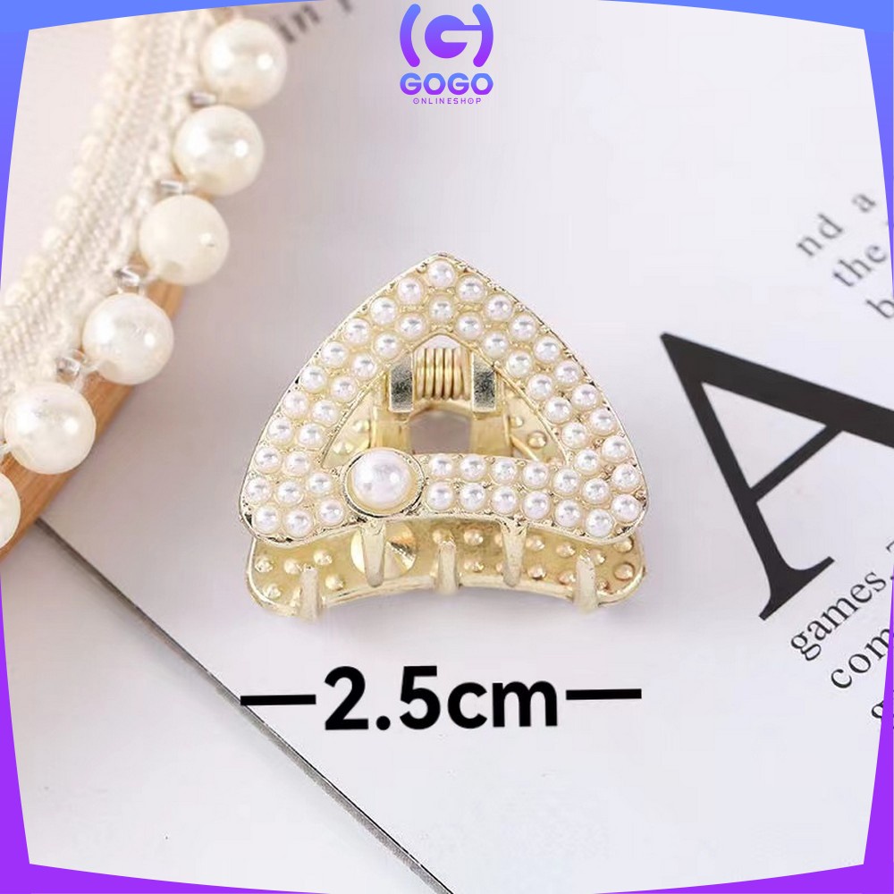 GOGO-C565 Jepit Rambut Alloy Korea Mini Jedai 2.5cm Mutiara Elegan / Jepit Rambut Poni Mutiara Permata / Jepitan Poni Elegan Hair Claw Clips