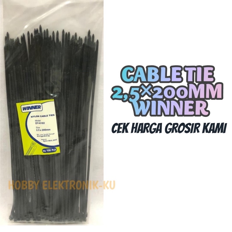 CABLE TIES 2,5x200MM WINNER (300PCS)