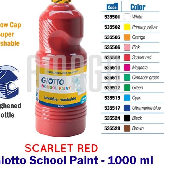 

GIOTTO SCHOOL PAINT - SCARLET RED - 1.000 ml - 535508