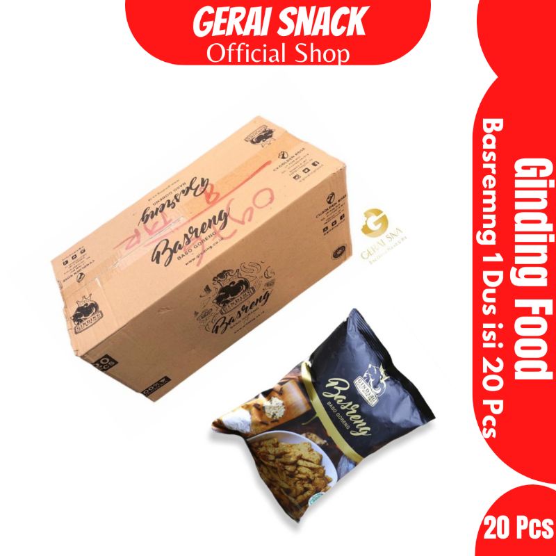 Paket Reseller Basreng GINDING 1DUS isi 20 PCS Baso Goreng Ikan Tengiri Asli Bandung