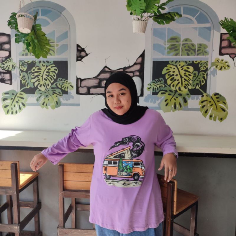 KAOS SUPER JUMBO ATASAN OVERSIZE AESTHETIC OOTD BIGSIZE LD 120 130 140 150 COD