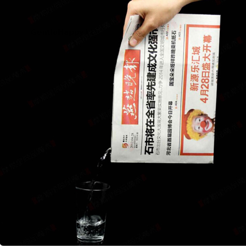 Gentlehappy Magic Tricks Water In Newspaper illusions Trik Sulap Produk Kertas Mainan Ajaib id