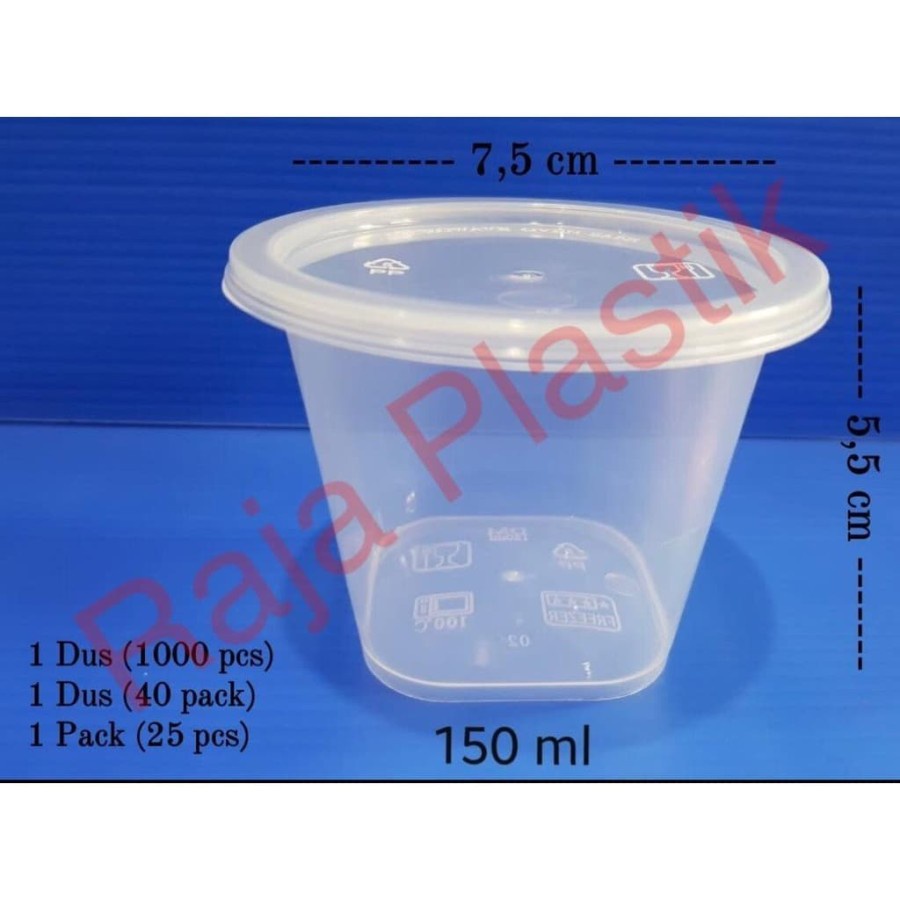 Thinwall 150ml / Food Container 150ml / Cup Plastik Puding 150ml