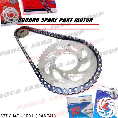 Premium GEAR GIR SET DEPAN BELAKANG RANTAI YAMAHA V75 V80 V80SS V80DX V-75-80