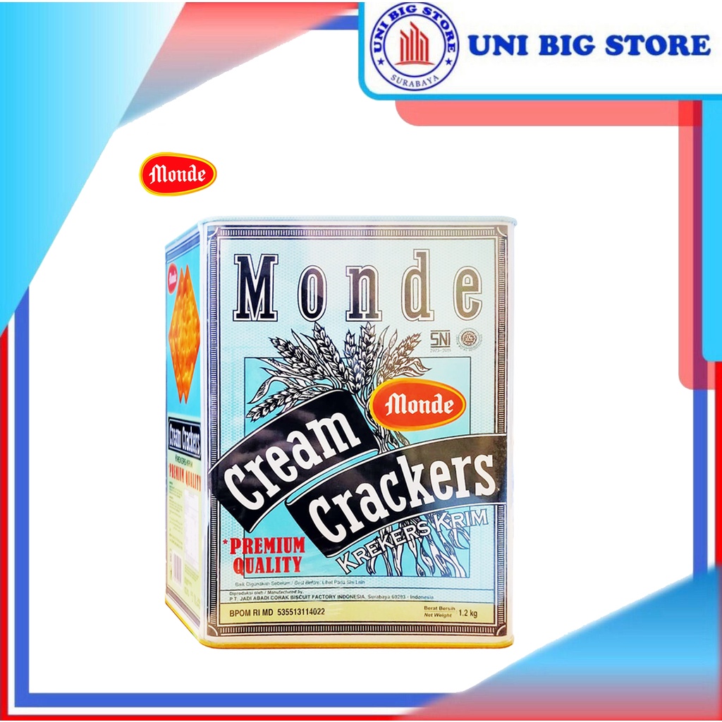 

Monde Cream Crackers Gaben Gabin 1.2 kg Kaleng Krekers Krim 1200 gr