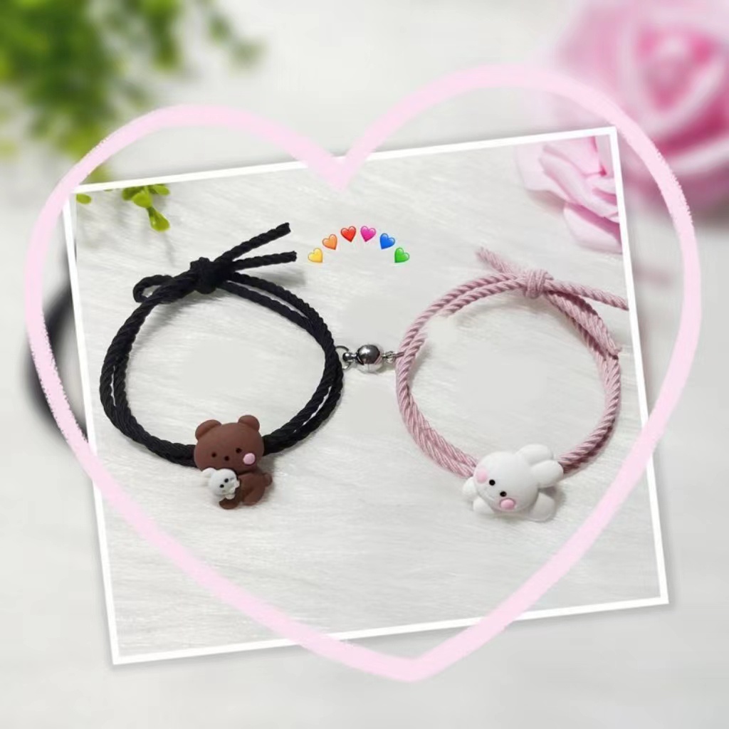 BRACELET COUPLE MAGNET GELANG PASANGAN SAHABAT CONY AND BROWN