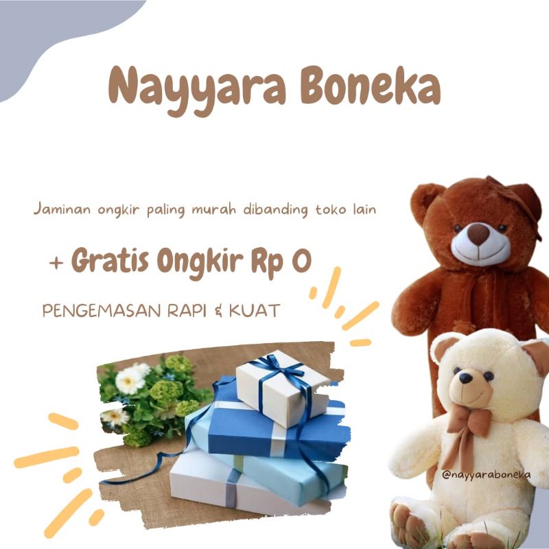 Boneka Beruang Jumbo Teddy Bear 1,4  Meter SNi