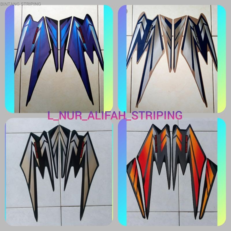 STIKER STRIPING STICKER LIS LES POLET BODY MOTOR YAMAHA RX KING 2002 kualitas original