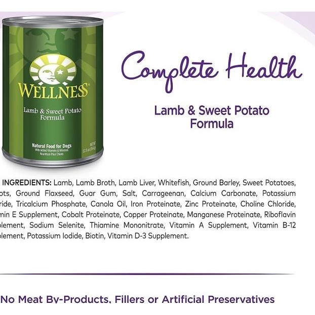 Wellness Complete Health Pate Lamb & Sweet Potato Wet Dog Food
