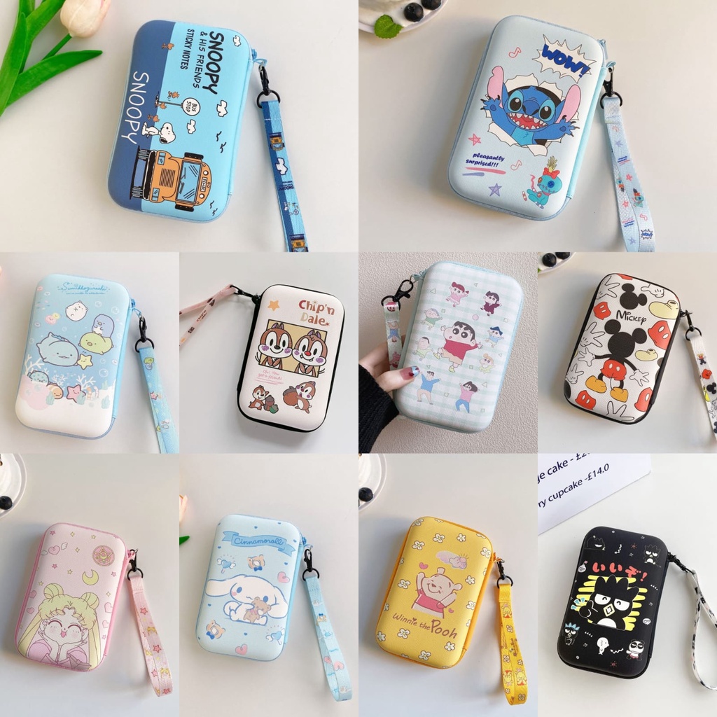 Pouch serbaguna hardcase / pouch handphone powerbank size M