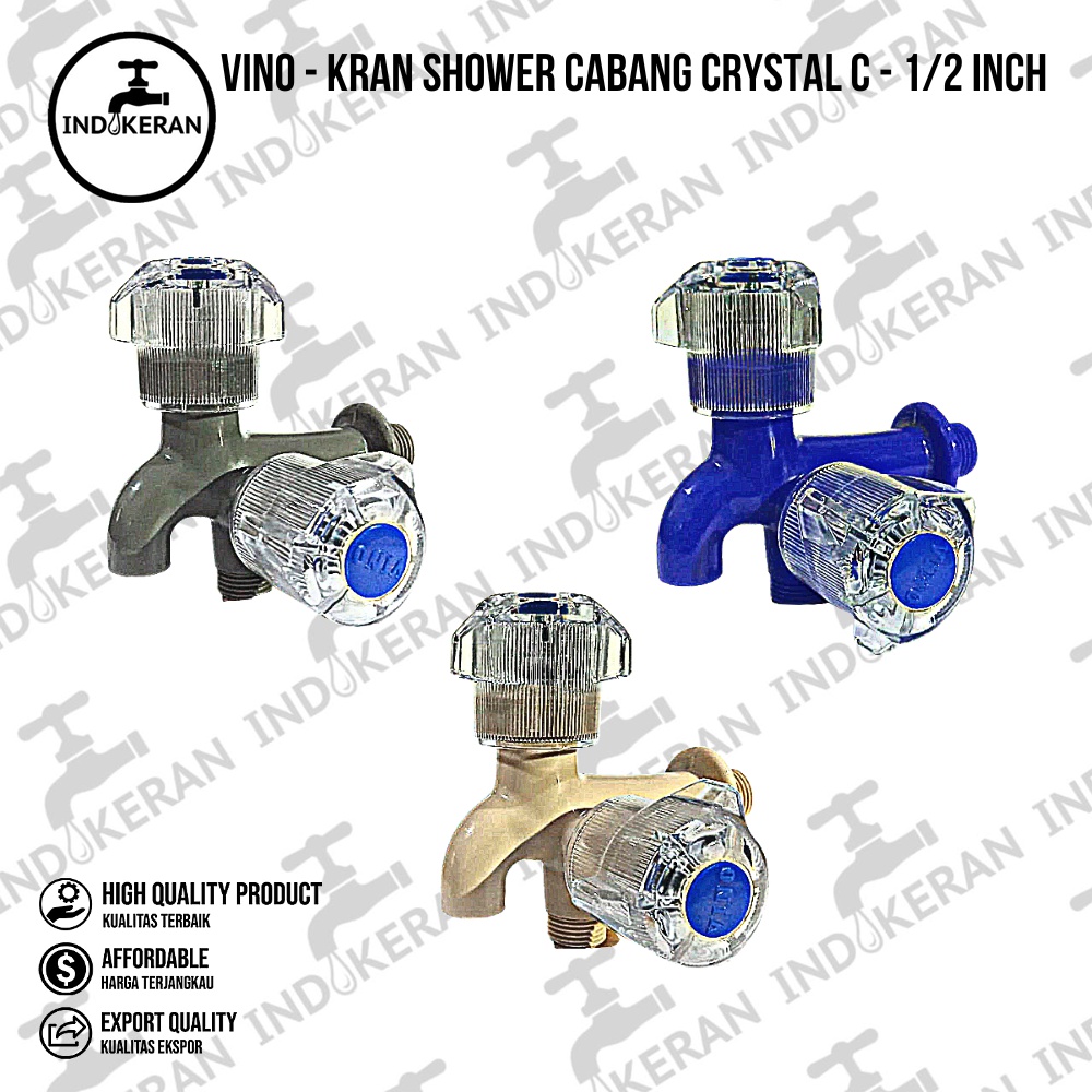 Vino - kran shower cabang crystal C - 1/2 inch
