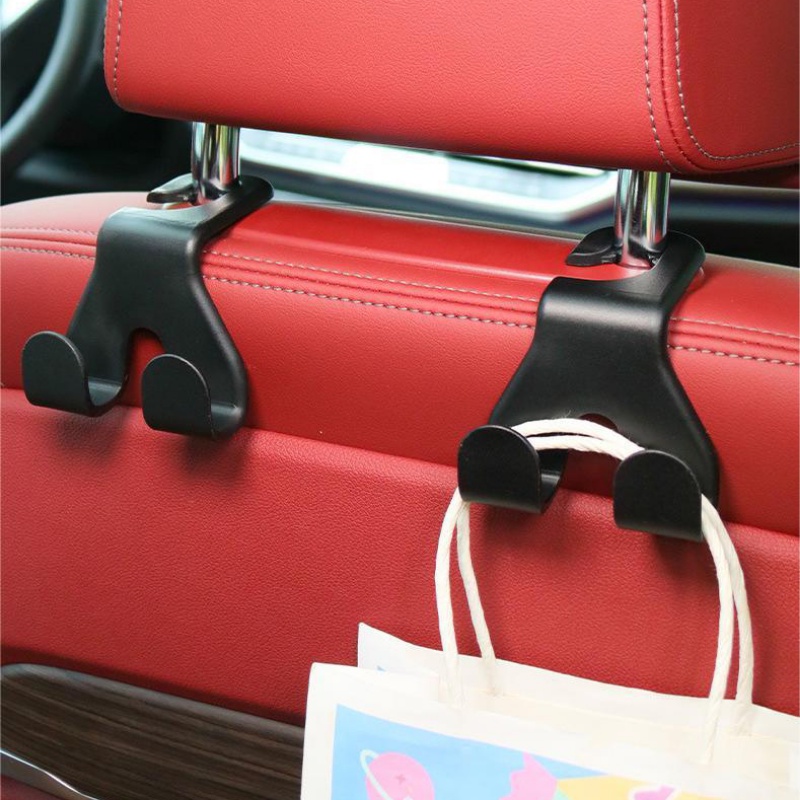 Kait Ganda Bahan Resin Warna Hitam / Putih / Oranye Untuk Sandaran Kepala Jok Mobil