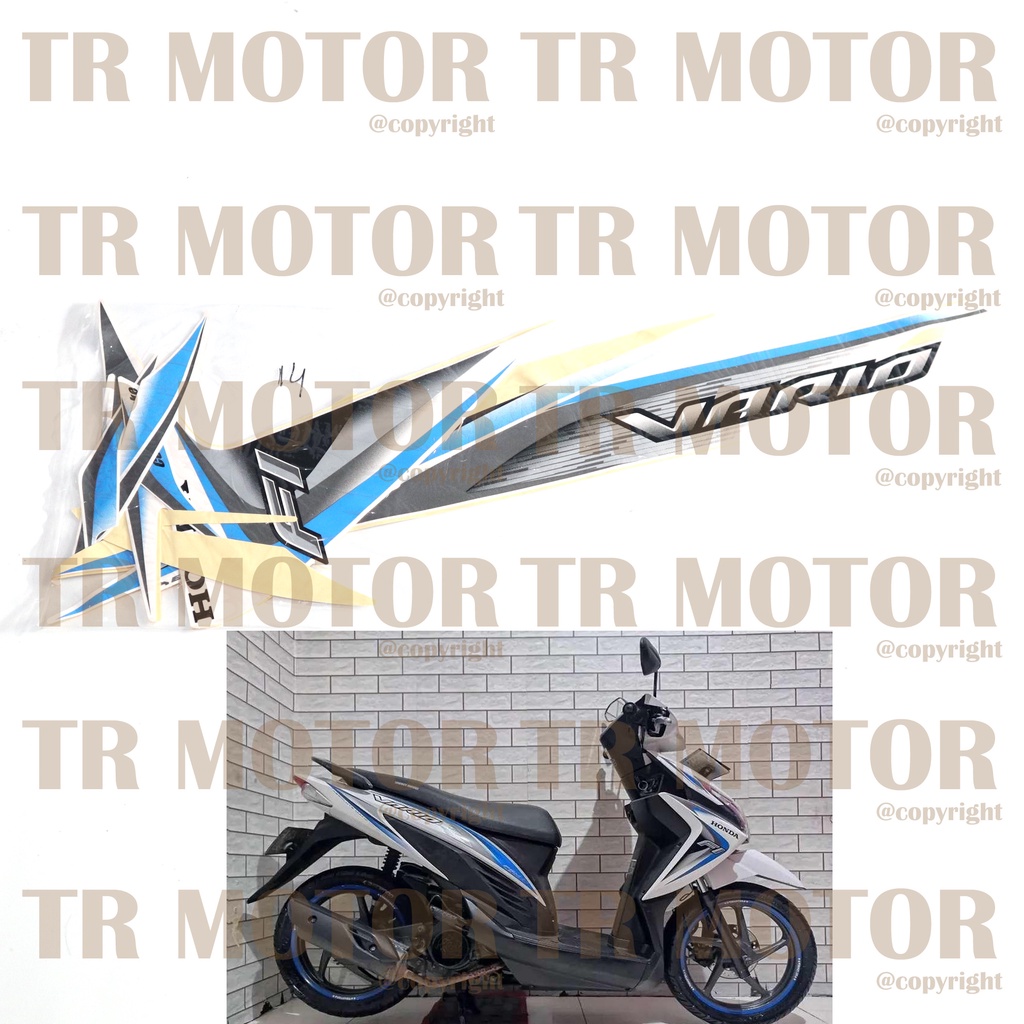 Stiker Motor Vario 110 Fi 2014  Sticker Striping Lis Full Set Motor