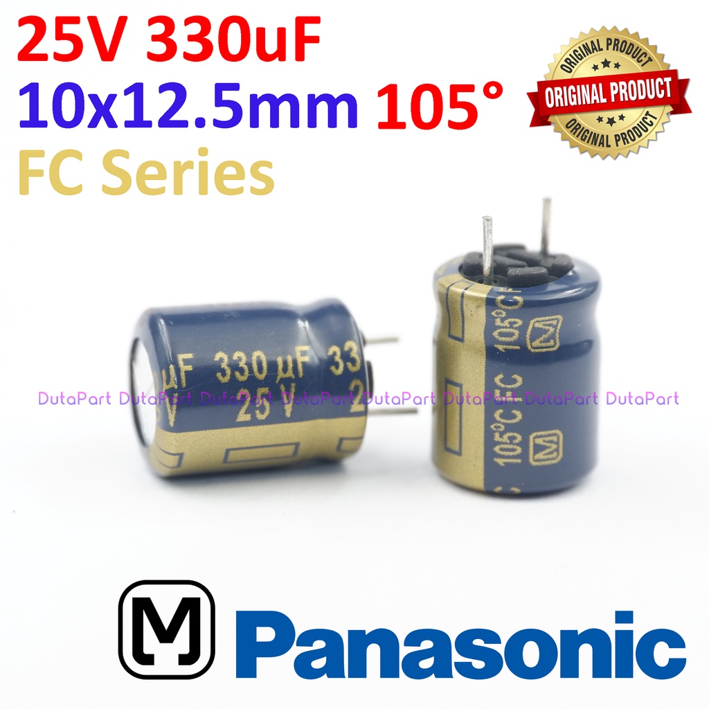 25V 330uF ORIGINAL PANASONIC FC Series Kapasitor Capasitor Elko Elco