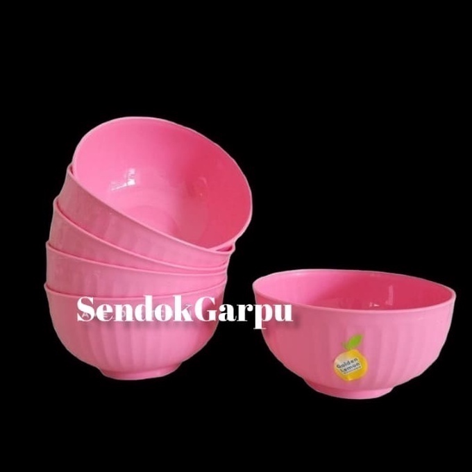 Mangkok Nasi Kecil Golden Lemon Pink MN-207/MN-211