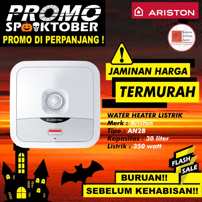 Jual Water Heater Listrik Ariston Andris Liter Watt An B