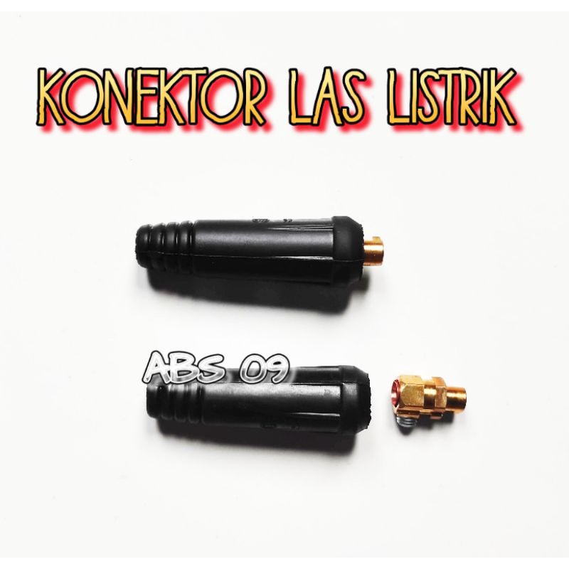Konektor las listrik jack colokan male laki kecil 10-25mm