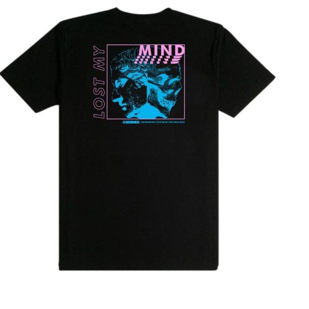 Morwick Tshirt Kaos Pria Lost Mind Hitam - L
