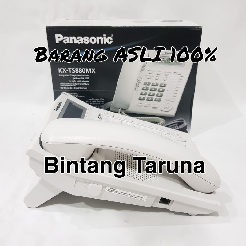 Telepon Kabel Panasonic KX-TS880MX Pesawat Telepon Panasonic KX-TS880 Telfon Panasonic TS880 (Putih)