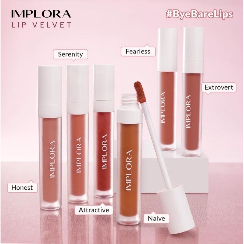IMPLORA Lip Velvet Pigmented 2.9gr / Lipstick Longlasting BPOM