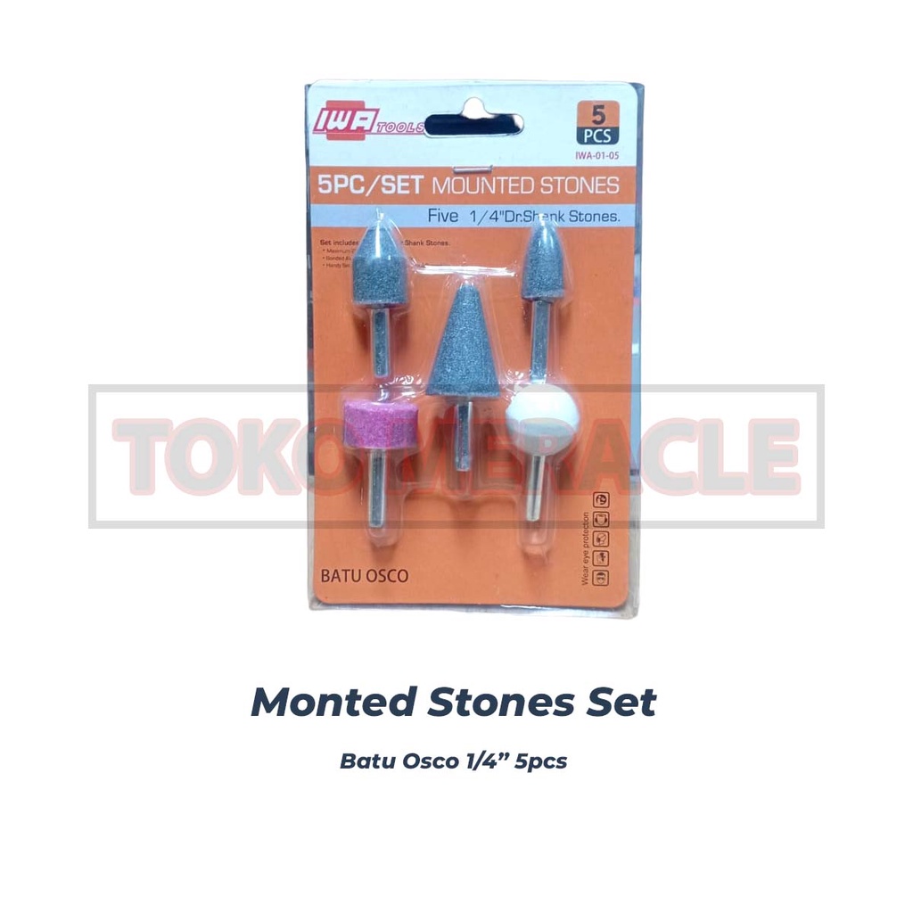 IWA mounted Stones - Batu Osco Set 5Pcs