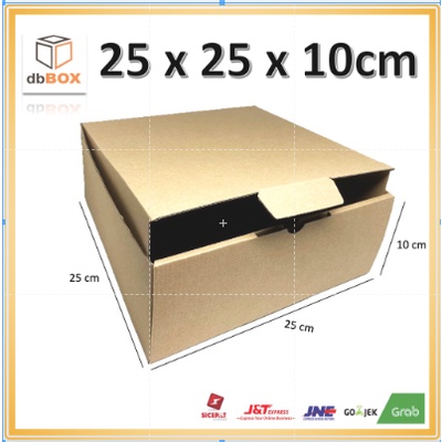 

kardus 25x25x10 cm die cut untuk kotak kue