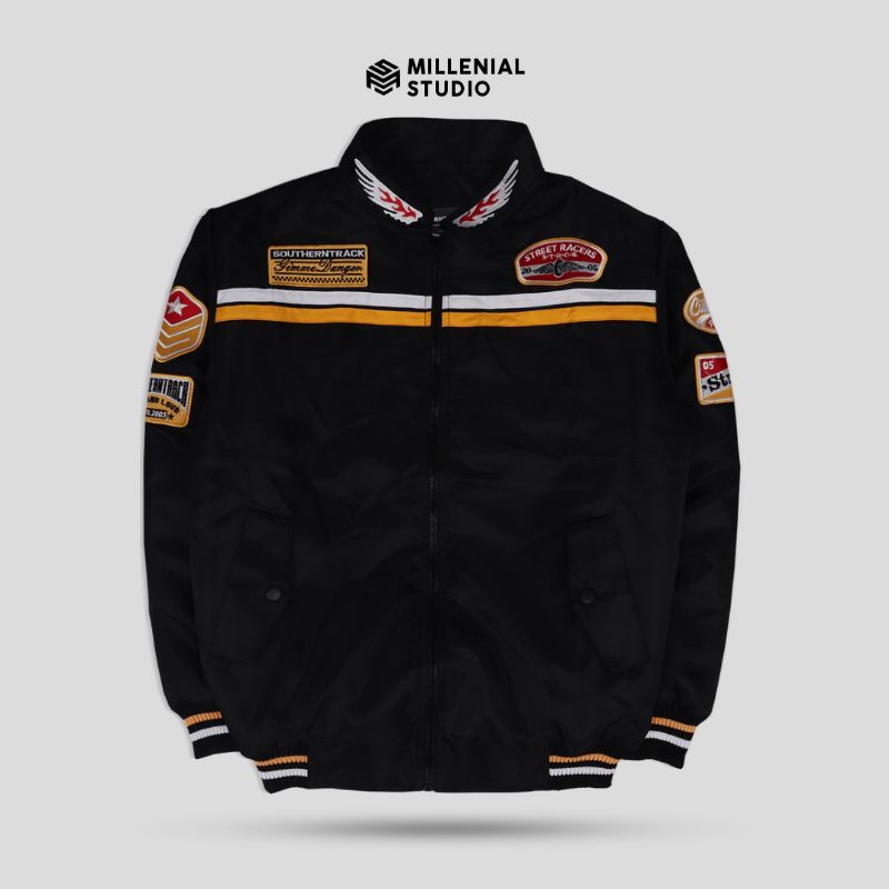 NASCAR JACKET | RACING RIDE LOUD BLACK BORDIR ORIGINAL SOUTHERNTRACK | MILLENIAL STUDIO