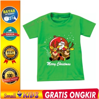 Baju natal Kaos anak laki laki dan anak perempuan usia 1-10 tahun
