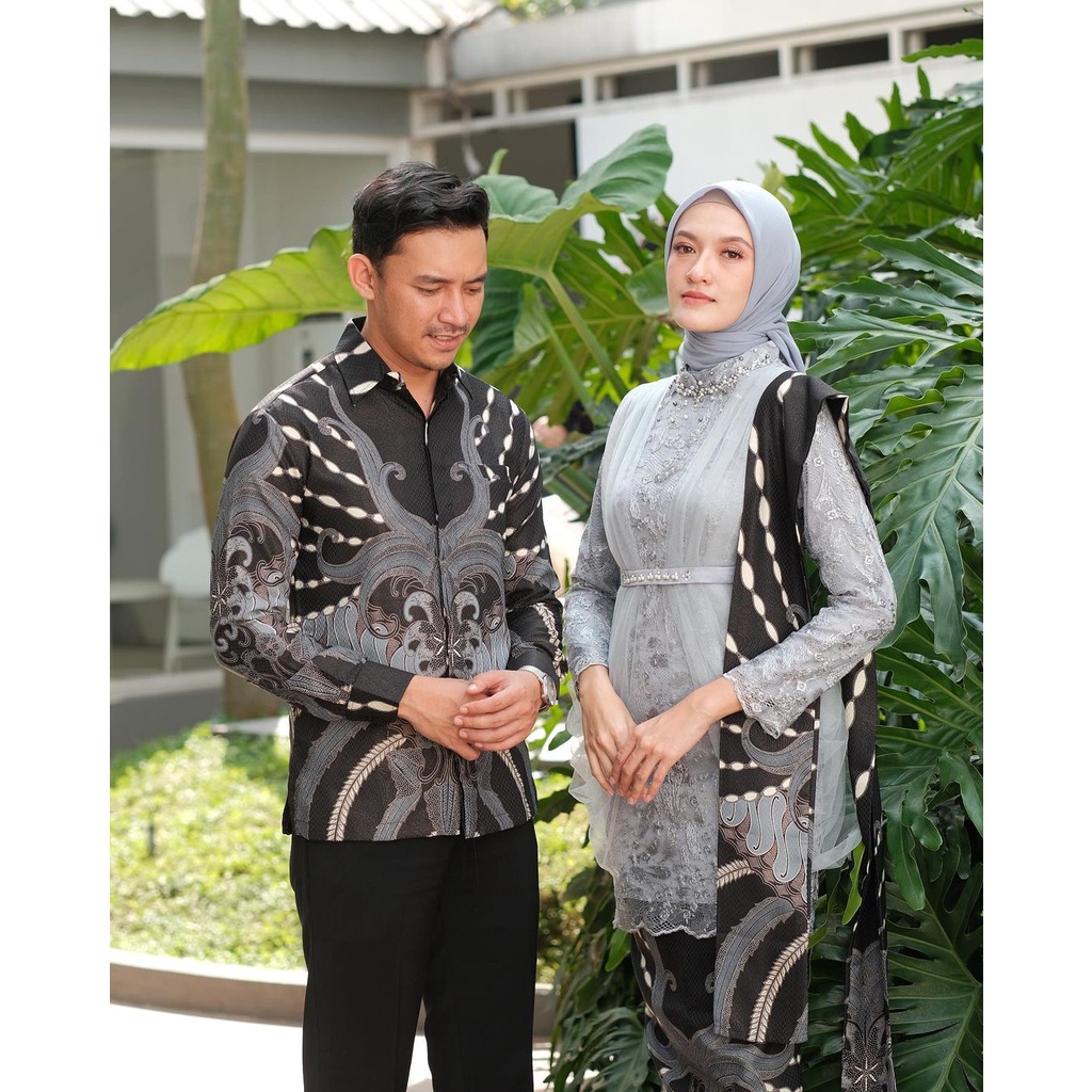 Baju SET KEBAYA COUPLE MADINA GREY | KEBAYA LAMARAN TERBARU KEBAYA WISUDA KEBAYA TUNANGAN 2022 KEBAYA MODERN