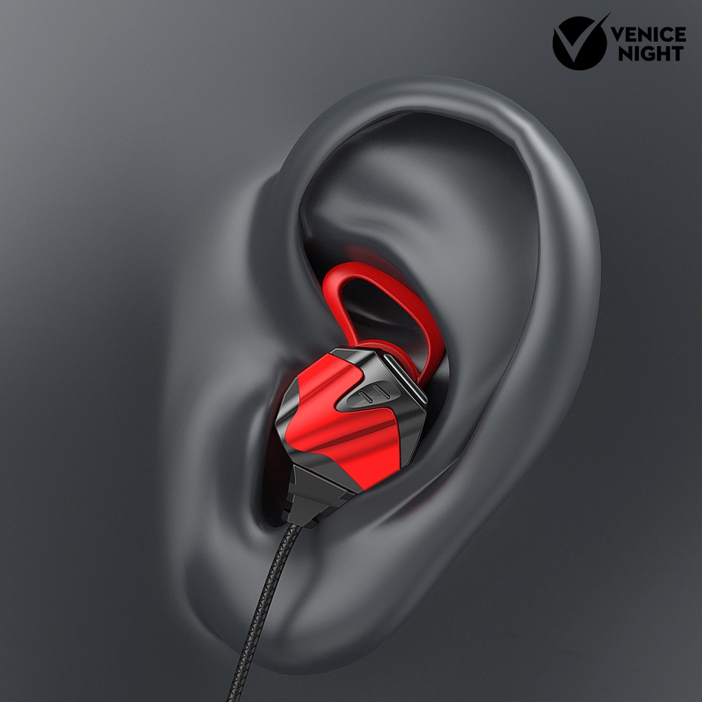 (VNEP) (Berkabel) Earphone High Fidelity Intelligent Noise Cancelling Universal 3.5mm In-ear Student Surround Gaming Earbud untuk Panggilan