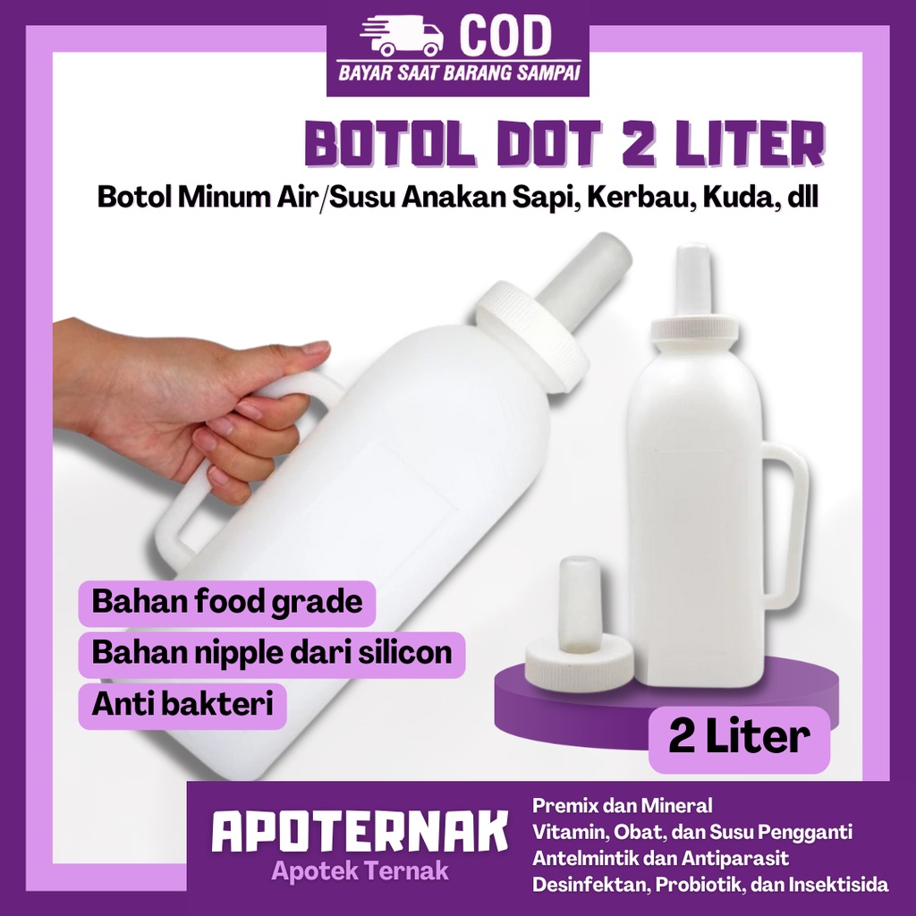 DOT BOTOL KAMBING SAPI UKURAN LENGKAP 400ml 500ml 750ml 1 liter 2 liter 2,5 liter | Apoternak
