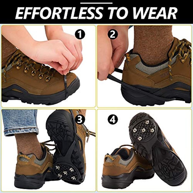 Cover Sepatu 5 Gigi Bahan Silikon Elastis Anti Slip Untuk Hiking