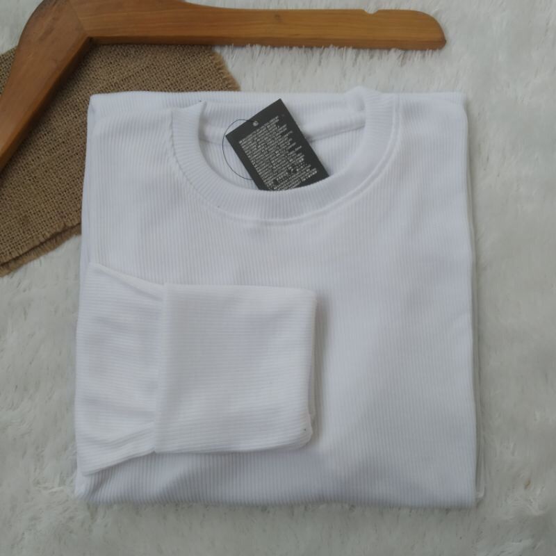 KAOS RIB OBLONG WS PREMIUM LENGAN PANJANG POLOS JUMBO ABG