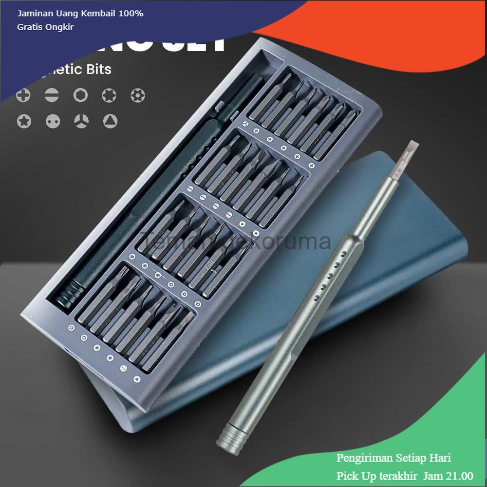 TD-PR2 Xzante Wiha Obeng Set Magnetic Bits 24 in 1 - W24