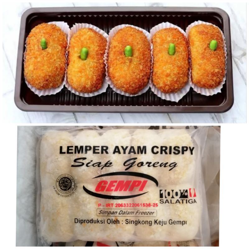 

Gempi Lemper Ayam Crispy Non MSG / gempi lemper isi ayam cemilan beku murah enak frozen food bogor salatiga