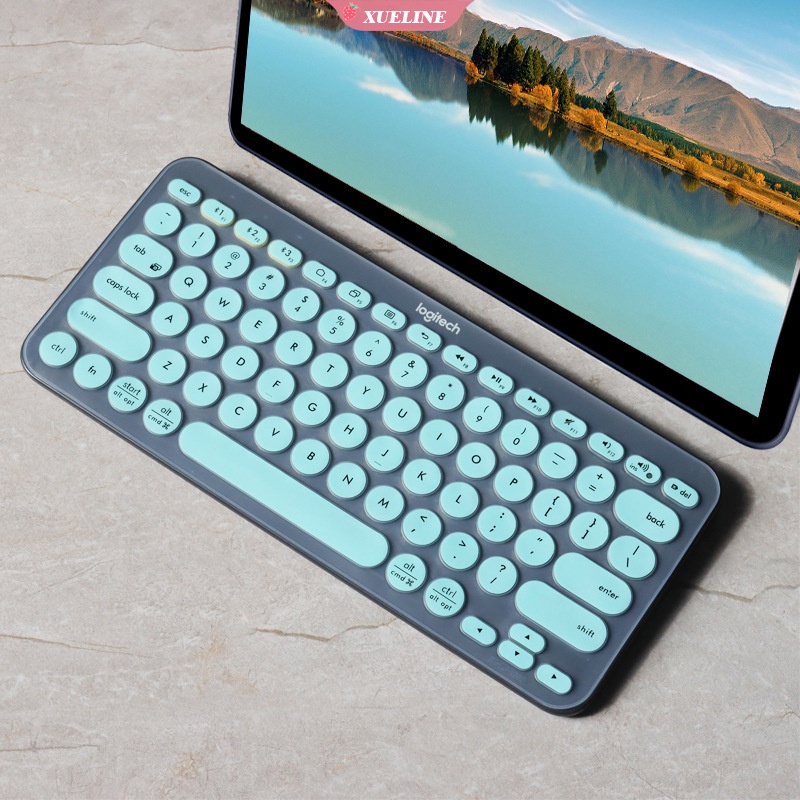 1 Pc skin Pelindung keyboard Logitech K380 Bahan Silikon Ultra Tipis Ukuran Xl