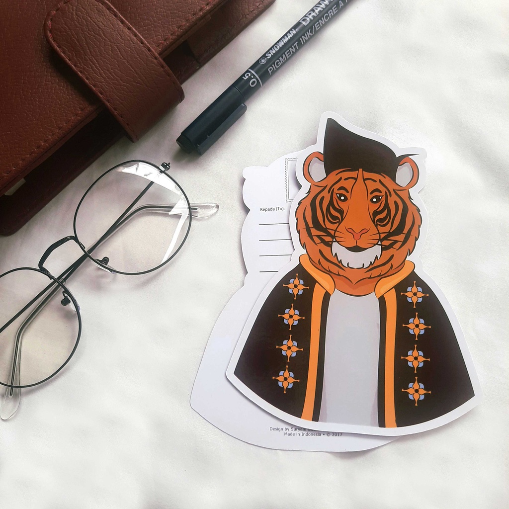 

Harimau Sumatra Postcard (Shape Card) - Kartu Pos