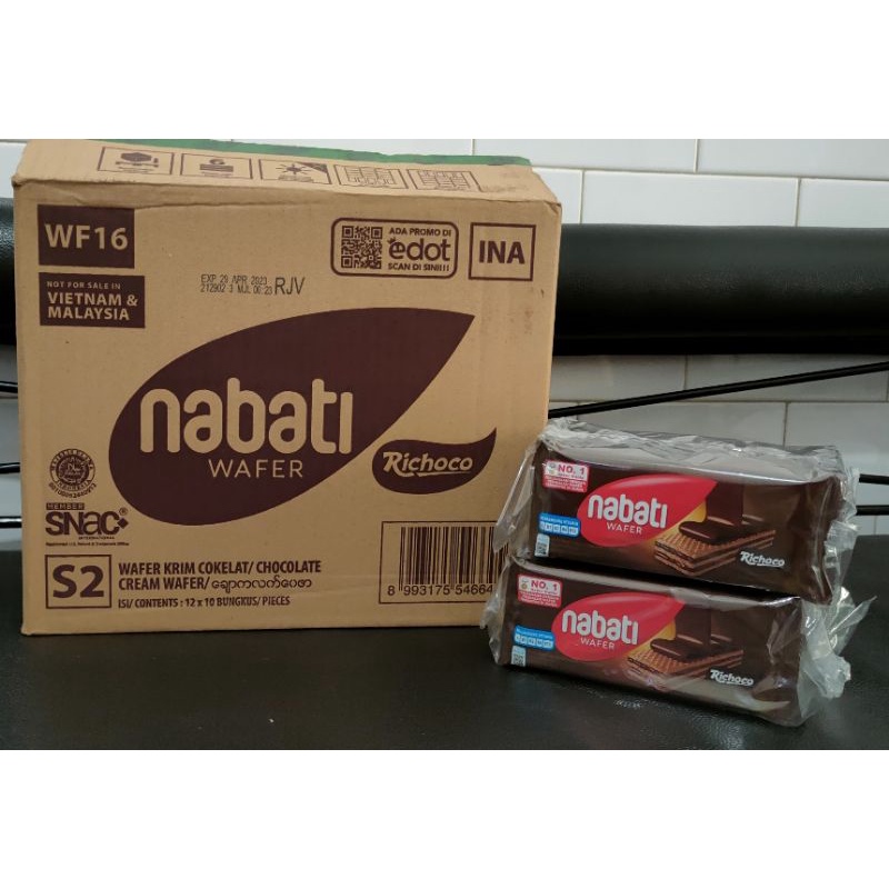 

Nabati Wafer Richoco (Wafer Krim Coklat) 16gr isi 12x10 bks