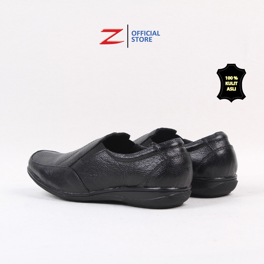 Zeintin - Sepatu Pantofel Wanita Bahan Kulit Sapi Asli Sepatu Kantor Wanita Hitam Mengkilap Original Zeintin BJ